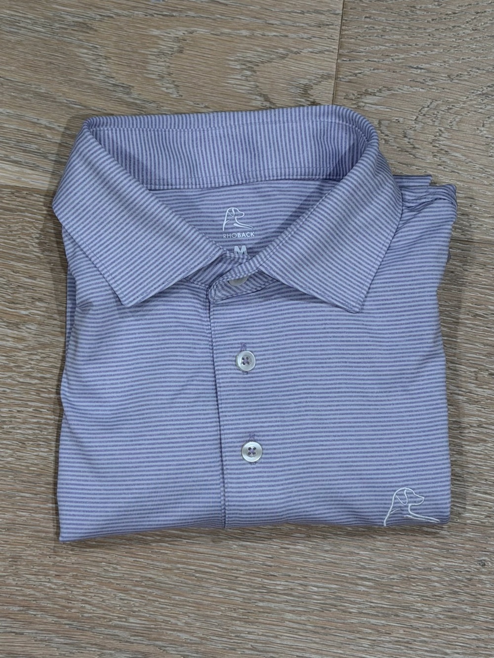 Rhoback Polo Shirt - Lavender Whaler Stripe